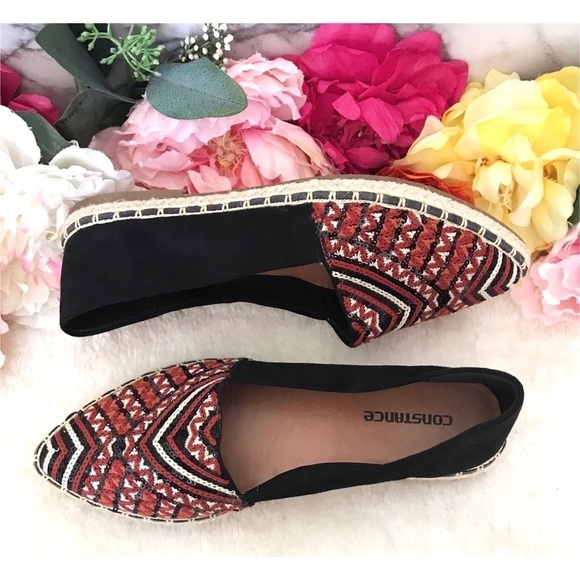 EUC Constance Embroidered Beaded Espadrilles 9​​​​ - Picture 1 of 8